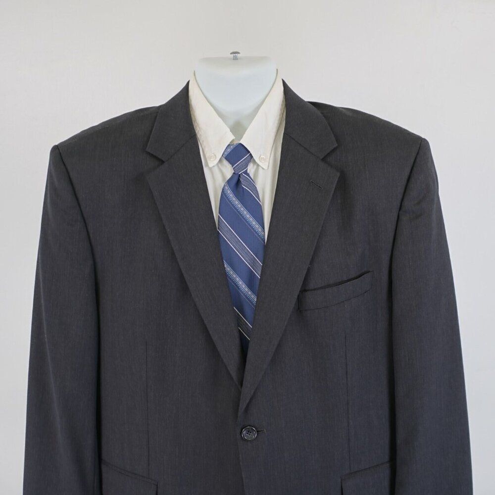 Joseph & Feiss Charcoal Gray Wool Suit Jacket 46S 2 Button 1‎ Vent